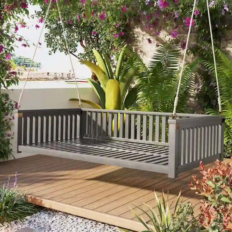 Patio Minimalist Twin Size Garden Swing Bed