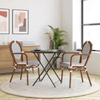 Stacking Bistro Chairs with Metal Frames