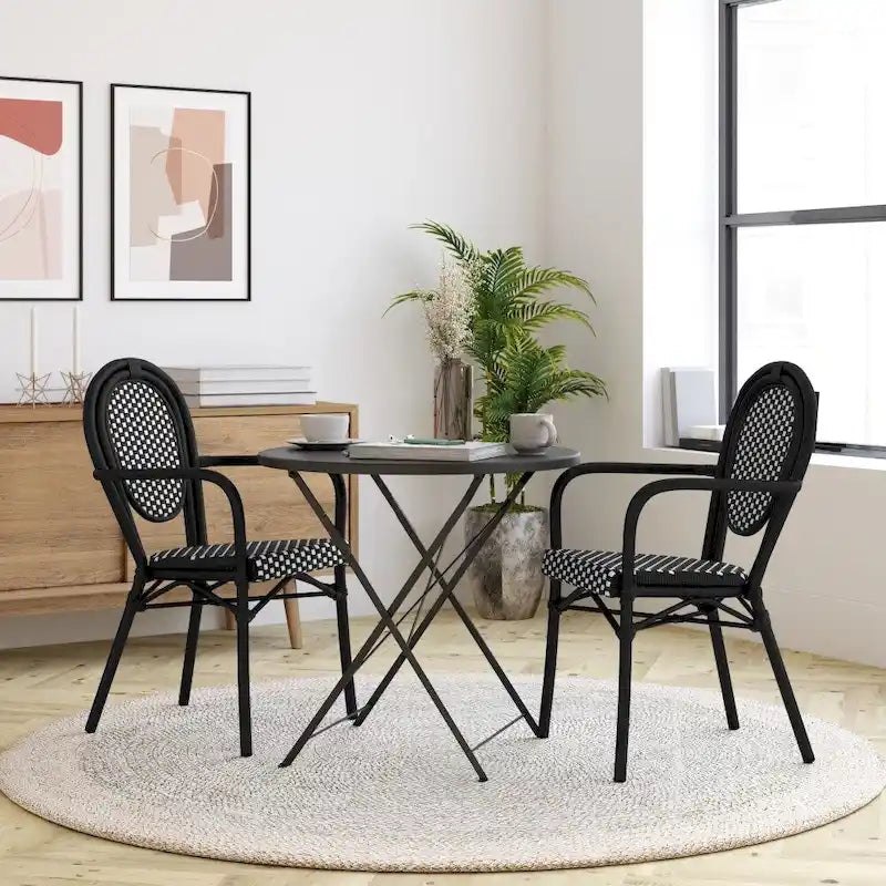 Stacking Bistro Chairs with Metal Frames