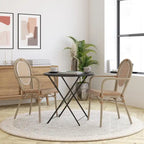 Stacking Bistro Chairs with Metal Frames