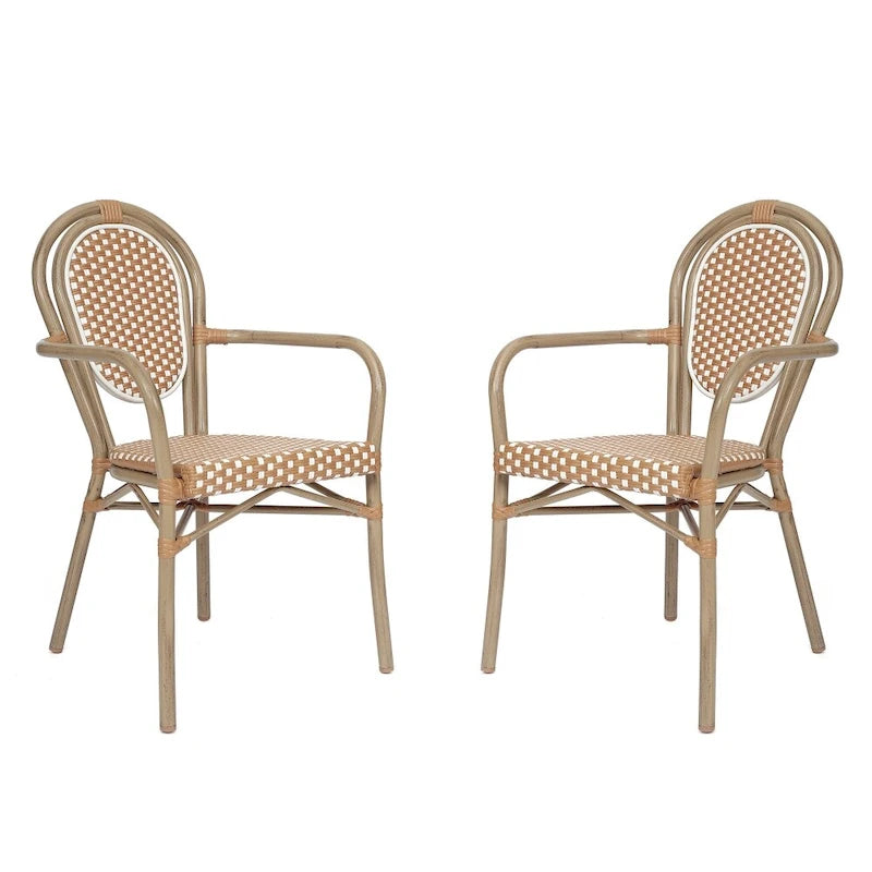 Stacking Bistro Chairs with Metal Frames