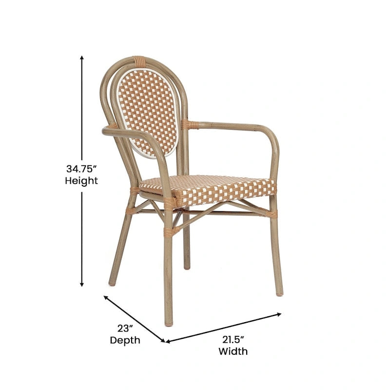 Stacking Bistro Chairs with Metal Frames