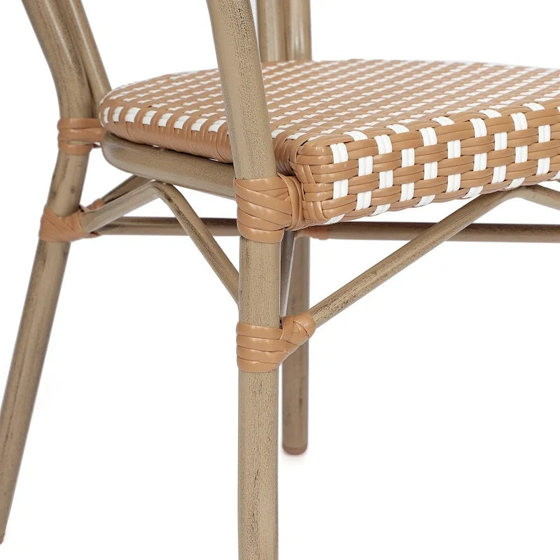 Stacking Bistro Chairs with Metal Frames