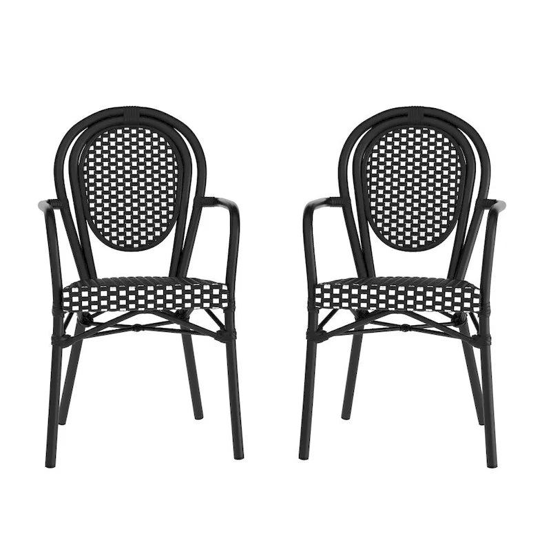 Stacking Bistro Chairs with Metal Frames