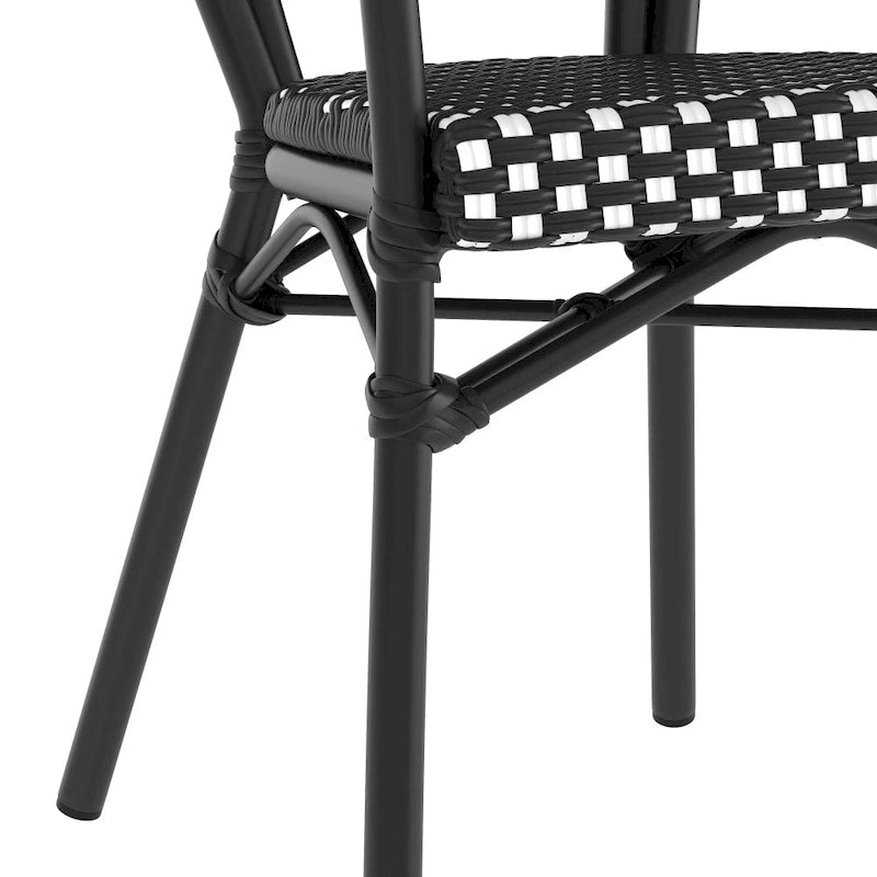 Stacking Bistro Chairs with Metal Frames
