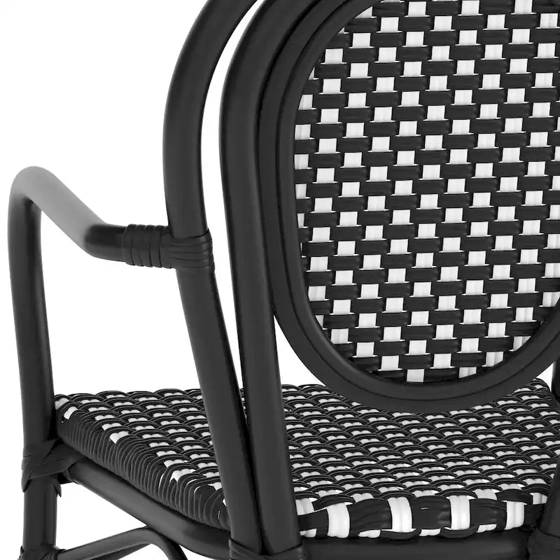 Stacking Bistro Chairs with Metal Frames