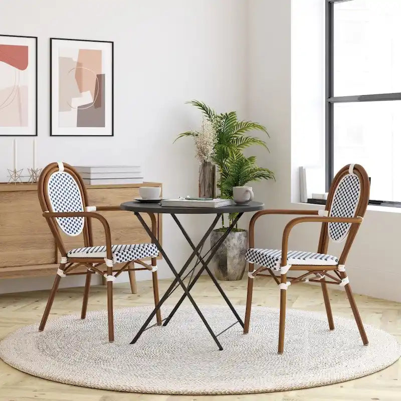 Stacking Bistro Chairs with Metal Frames