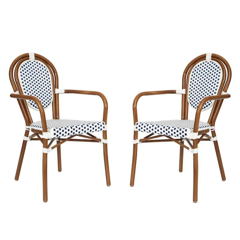 Stacking Bistro Chairs with Metal Frames
