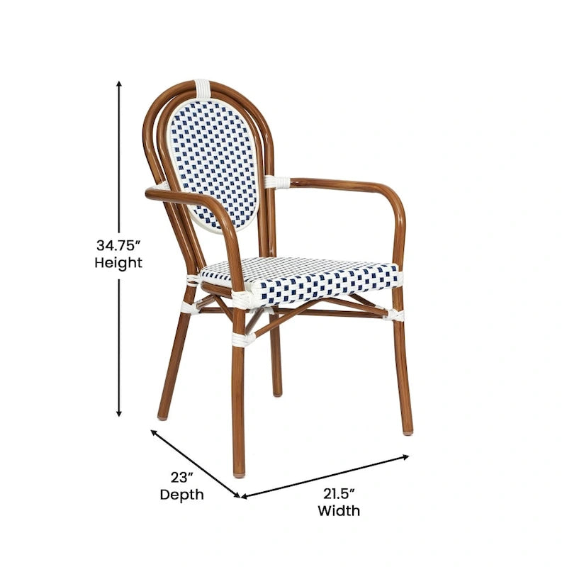 Stacking Bistro Chairs with Metal Frames