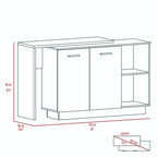 Chesterfield 2-Shelf 1-Drawer Kitchen Island Black Wengue and Light Oak