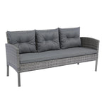 ACROMA 6-piece Rattan Wicker Patio Furniture Set-Outdoor with coffee table