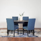 Muzzi Contemporary 7-Piece Dining Set, Dining Table with 6 Stylish Chairs