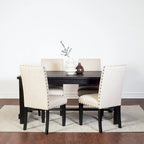 Muzzi Contemporary 7-Piece Dining Set, Dining Table with 6 Stylish Chairs