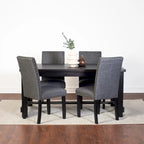 Muzzi Contemporary 7-Piece Dining Set, Dining Table with 6 Stylish Chairs
