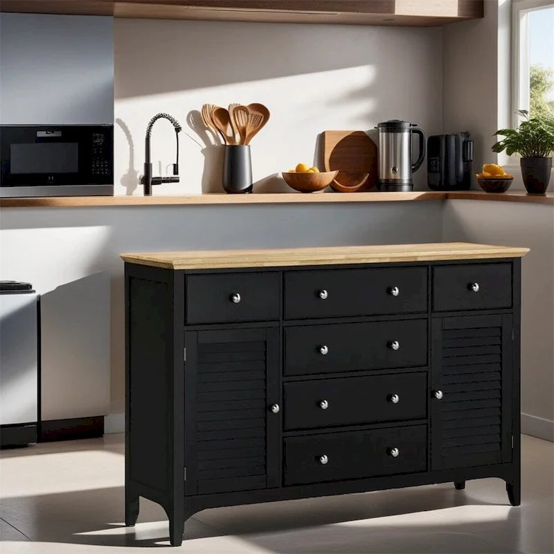 Storage Cabinets with Adjustable Shelves and Magnetic Cabinet Doors - N/A