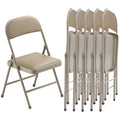 SUGIFT Outdoor/Indoor Vinyl Padded Folding Dining Chair (Set of 6)
