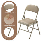 SUGIFT Outdoor/Indoor Vinyl Padded Folding Dining Chair (Set of 6)