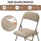 SUGIFT Outdoor/Indoor Vinyl Padded Folding Dining Chair (Set of 6)