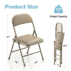 SUGIFT Outdoor/Indoor Vinyl Padded Folding Dining Chair (Set of 6)