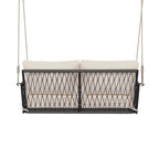 Nestfair Woven Rope Outdoor Swing Sofa with Soft Cushions Seating