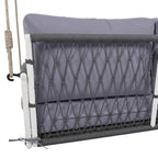 Nestfair Woven Rope Outdoor Swing Sofa with Soft Cushions Seating