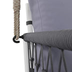 Nestfair Woven Rope Outdoor Swing Sofa with Soft Cushions Seating