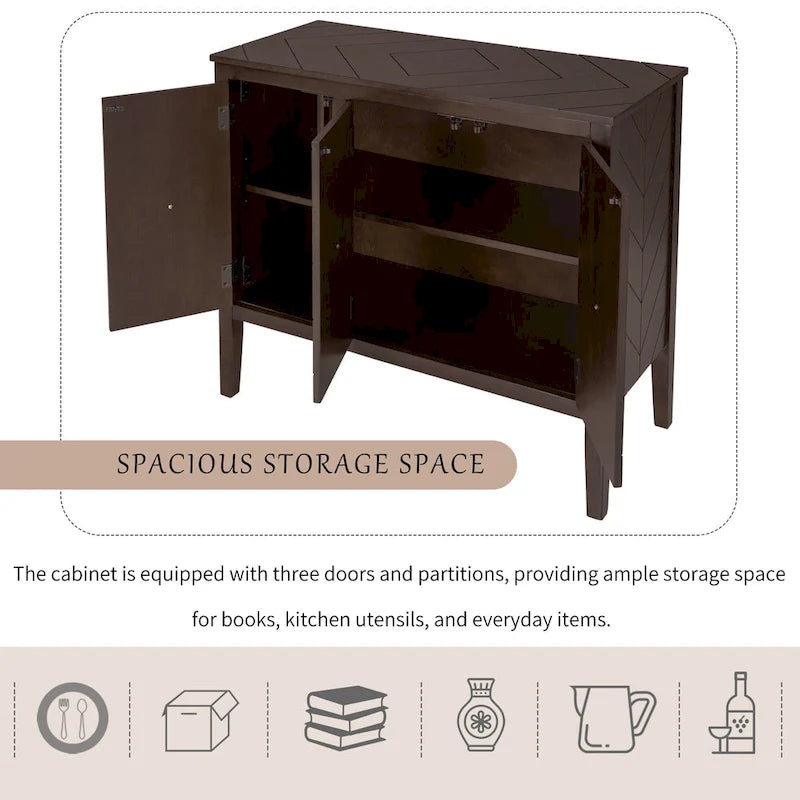 37 Vintage Style Kitchen Accent Buffet Sideboard Cabinet