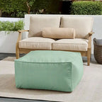 Sorra Home Sunbrella Outdoor Corded Solid Bean Pouf