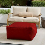 Sorra Home Sunbrella Outdoor Corded Solid Bean Pouf