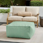 Sorra Home Sunbrella Outdoor Corded Solid Bean Pouf