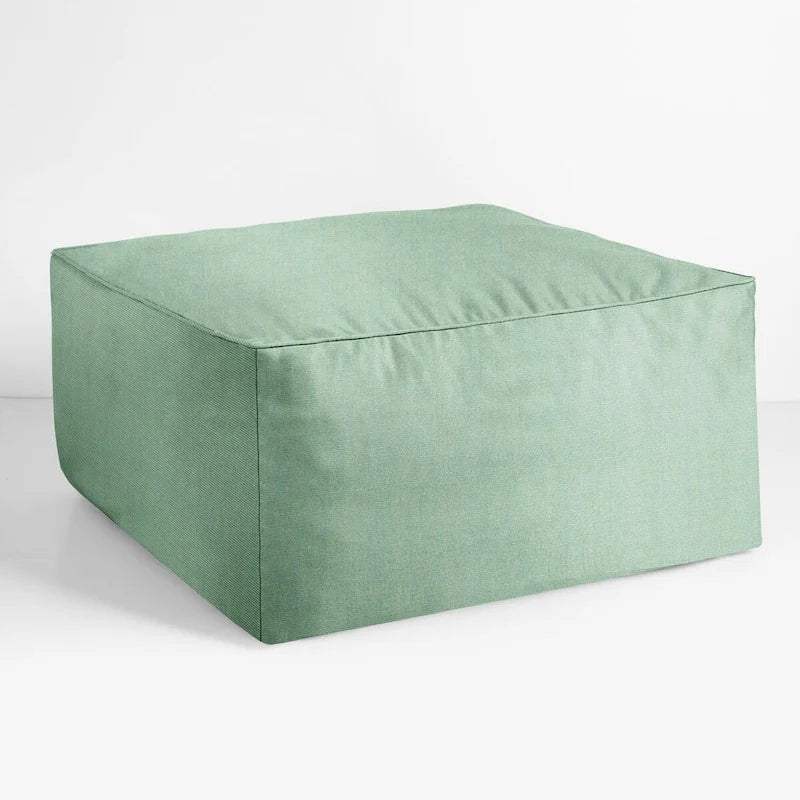 Sorra Home Sunbrella Outdoor Corded Solid Bean Pouf