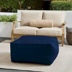 Sorra Home Sunbrella Outdoor Corded Solid Bean Pouf