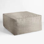 Sorra Home Sunbrella Outdoor Corded Solid Bean Pouf