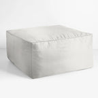 Sorra Home Sunbrella Outdoor Corded Solid Bean Pouf
