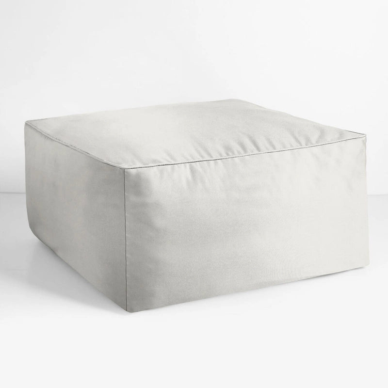 Sorra Home Sunbrella Outdoor Corded Solid Bean Pouf