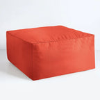 Sorra Home Sunbrella Outdoor Corded Solid Bean Pouf