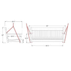 Cambridge Casual Alston Traditional Mahogany Wood Porch Swing