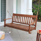 Cambridge Casual Alston Traditional Mahogany Wood Porch Swing