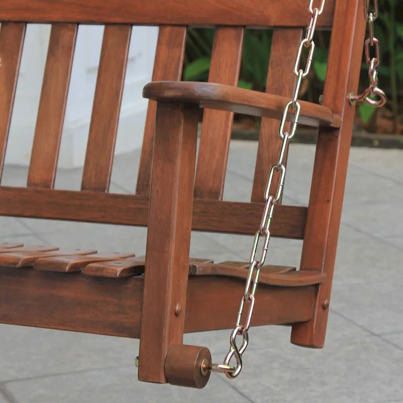 Cambridge Casual Alston Traditional Mahogany Wood Porch Swing