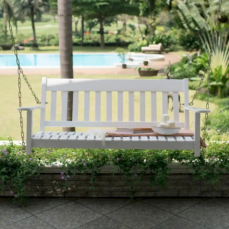 Cambridge Casual Alston Traditional Mahogany Wood Porch Swing