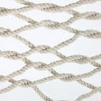74 White Lattice Macrame Rope Hammock with Wooden Bars - 76