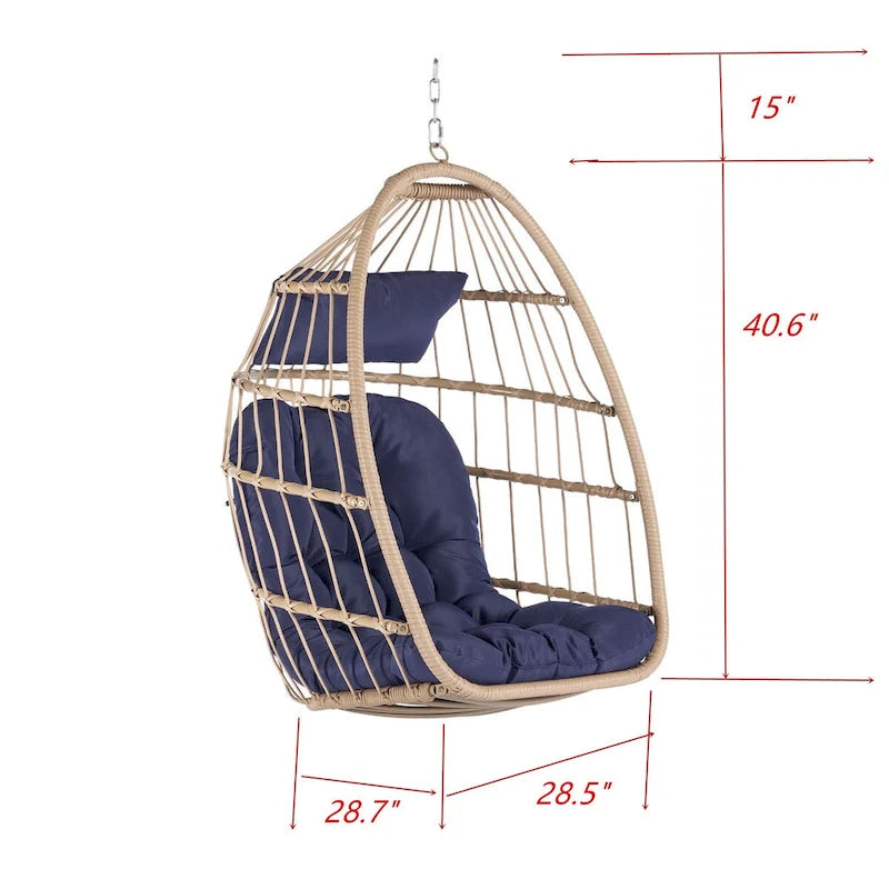Outdoor Garden Rattan Swing Hanging Chair