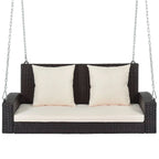 50 W Outdoor Patio 2-Person Wicker Porch Swing