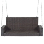 50 W Outdoor Patio 2-Person Wicker Porch Swing