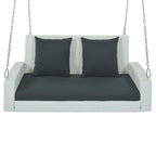 50 W Outdoor Patio 2-Person Wicker Porch Swing
