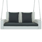 50 W Outdoor Patio 2-Person Wicker Porch Swing