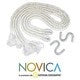 NOVICA Handmade Nylon Knotted Rope Double Hammock (Mexico)