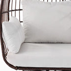 Commercial Indoor/Outdoor Wicker Swivel Lounge Chair with 4 Cushions