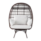 Commercial Indoor/Outdoor Wicker Swivel Lounge Chair with 4 Cushions