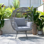 Commercial Indoor/Outdoor Wicker Swivel Lounge Chair with 4 Cushions